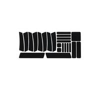 BBB Cycling Unisex's MultiVis Bike Protection Multifuncional Negro Reflection 23 Pegatinas 7 Formas, Talla única