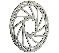 BBB Disco de freno de bicicleta con 6 pernos de acero inoxidable con indicador de desgaste para bicicletas eléctricas de carretera, montaña, MTB, 220 mm, PowerStop BBS-115, color plateado