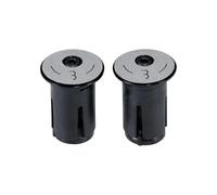 BBB Cycling Tapones de Manillar de Aluminio Reflectantes ScrewOn - Carretera y MTB - para Manillares de Ø 18-22 mm - Pack de 2 Unidades - Negro Reflectante - BHT-97R