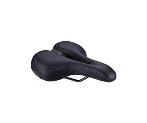 BBB Sillín de Bicicleta SoftShape Active I Asiento de Bicicleta Unisex I Sillín de Bicicleta de diseño Deportivo con Corte I BSD-122, Negro
