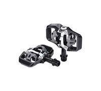 BBB Trailmount Bpd-71, Pedales y Tacos para Bicicleta de montaña SPD de 9/16 Pulgadas, Jaula de Aluminio Duradera, tensión Ajustable para MTB E-MTB, Negro Mate, 90 x 60 mm