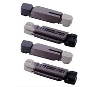 BBB Bbs-27 años Zapatas de Freno para Bicicleta, compatibles con Shimano, SRAM, Campagnolo, Cross Stop TechStop, 2 Pares (4 Piezas) - Triple Color, Unisex, Dreifarbig