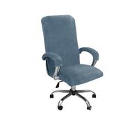 BBDIYCD Funda para Silla con Respaldo Alto para Oficina de computadora, Funda elástica para Silla, Fundas de Terciopelo para Silla, Protector de Silla extraíble para reposabrazos,Gray Blue,L