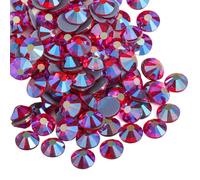 BBeadsland Hotfix Pedrería, 1440pcs Flatback Crystal Rhinestones para manualidades Ropa DIY Decoración, Siam ClaroAB, SS12, 3.0-3.2mm