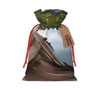 BBEXJIGY Bolsa de regalo de Navidad de poliéster con cordón con diseño de Parque Nacional Glaciar
