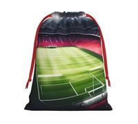 BBEXJIGY Estadio Fútbol Satdium Field Light Night Print Christmas Drawstring Gift Bag Poliéster Storage Bag Party Favor Bag