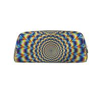 BBEXJIGY Estuche en espiral con ilusión óptica Gif, versátil bolsa de viaje u oficina para objetos pequeños, dorado, Talla única