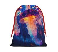BBEXJIGY Hermosa impresión medusas Navidad cordón regalos bolsa de poliéster bolsa de almacenamiento bolsa de fiesta favor bolsa