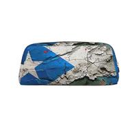 BBEXJIGY Porto Rico - Papel pintado con bandera impresa, multiusos, bolsa de maquillaje para viajes, oficina, pequeños objetos, organizador, dorado, Talla única