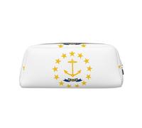 BBEXJIGY Rhode Island State Flag Print Versatile Storage Pouch Makeup Bag Travel Office Small Items Organizer Bag, plateado, Talla única