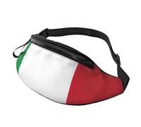 BBEXJIGY Riñonera multifuncional con estampado de bandera italiana, tu buen compañero para senderismo, viajes, correr, Negro -, Talla única