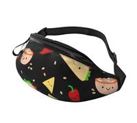 BBEXJIGY Riñonera multifuncional con estampado de fiesta de martes, tu buen compañero para senderismo, viajes, correr, Negro -, Talla única