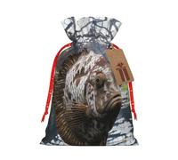 BBEXJIGY Royal Angel Fishes - Bolsas de regalo con cordón, 1 pieza, de poliéster, para Navidad, bolsas de regalo