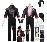 bbganlian Anime Arcane Season 2 Vi Nueva Piel Disfraz de Cosplay Jinx Juego de role Uniforme Conjunto Completo Halloween Fiesta Carnaval Traje de vestir con Peluca para Mujeres (L)