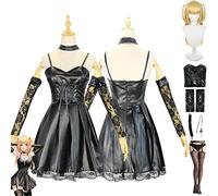 bbganlian Anime Death Note Misa Amane Disfraz de cosplay Juego de role Uniforme Conjunto Completo Halloween Fiesta Carnaval Traje de Vestir con Peluca para Mujeres (S)
