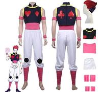 bbganlian Anime Hunter x Hunter Hisoka Disfraz de Cosplay Juego de role Kurapika Uniforme Conjunto Completo Halloween Fiesta Carnaval Traje de vestir con Peluca para Hombres (XXXL)