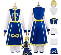 bbganlian Anime Hunter x Hunter Kurapika Disfraz de Cosplay Juego de role Hisoka Uniforme Conjunto Completo Halloween Fiesta Carnaval Traje de vestir con Peluca para Hombres (XXXL)