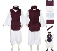 bbganlian Anime Jujutsu Kaisen Choso Disfraz de cosplay Fushiguro Toji Gojo Satoru Uniforme Conjunto Completo Halloween Carnaval Fiesta Traje de Vestir para Hombres Niños (L)