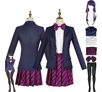 bbganlian Anime Komi Can't Communicate Komi Shouko Disfraz de Cosplay Juego de role Uniforme Conjunto Completo Halloween Fiesta Carnaval Traje de vestir con Peluca para Mujeres (XS)