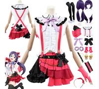 bbganlian Anime LoveLive Nozomi Tojo Disfraz de cosplay Sonoda Umi Juego de Roles Uniforme Conjunto Completo Halloween Fiesta Carnaval Traje de vestir con Peluca para Mujeres (L)