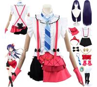 bbganlian Anime LoveLive Sonoda Umi Disfraz de cosplay Kosaka Honoka Juego de Roles Uniforme Conjunto Completo Halloween Fiesta Carnaval Traje de vestir con Peluca para Mujeres (L)