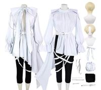 bbganlian Anime Personaje Luka Disfraz de cosplay Alien Stage Mizi Ivan Juego de role Uniforme Conjunto Completo Halloween Fiesta Carnaval Traje de vestir con Peluca para Hombres (XXXL)