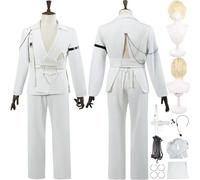 bbganlian Anime Personaje Luka Disfraz de cosplay Alien Stage Mizi Juego de role Uniforme Conjunto Completo Halloween Fiesta Carnaval Traje de Vestir con Peluca Anillo para Hombres (M)