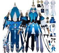 bbganlian Honkai Star Rail Cerydra Disfraz de cosplay Personaje del juego Uniforme Conjunto Completo Halloween Fiesta Carnaval Traje de vestir con Peluca Tocado Alas para Mujeres (XS)