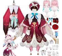 bbganlian Honkai Star Rail Hyacine Disfraz de cosplay Personaje del juego Uniforme Conjunto Completo Halloween Fiesta Carnaval Traje de vestir con Peluca Sombrero para Mujeres (S)