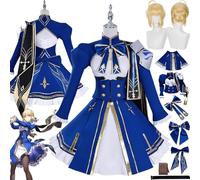 bbganlian Honkai Star Rail Saber Disfraz de cosplay Personaje del juego Fugue Uniforme Conjunto Completo Halloween Fiesta Carnaval Traje de vestir con Peluca Tocado para Mujeres (XXL)