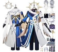 bbganlian Honkai Star Rail Sunday Nueva Piel Disfraz de cosplay Personaje del juego Uniforme Conjunto Completo Halloween Fiesta Carnaval Traje de vestir con Peluca para Hombres (XXL)
