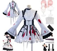 bbganlian Project Sekai Colorful Stage Akiyama Mizuki Disfraz de cosplay Personaje del juego Uniforme Conjunto Completo Halloween Carnaval Traje de vestir con Peluca para Mujeres (XL)