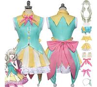 bbganlian Project Sekai Colorful Stage Kusangai Nene Disfraz de cosplay Personaje del juego Uniforme Conjunto Completo Halloween Carnaval Traje de vestir con Peluca para Mujeres (XXXL)