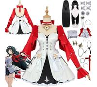 bbganlian Zenless Zone Zero Astra Yao Disfraz de Cosplay Personaje del Juego Uniforme Conjunto Completo Halloween Fiesta Carnaval Traje de Vestir con Peluca Tocado para Mujeres (L)