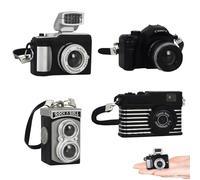 Bbiamsleep 4 cámaras en Miniatura a Escala 1:4, Mini SLR, cámara réflex Digital, Vintage, Accesorios de decoración de cámara Digital