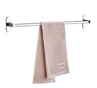 BBioss Toallero Moderno Cromado sin taladros, toallero de Pared de Acero Inoxidable de 60 cm de Largo con Ganchos, Colgador de paños de Cocina, Ideal para baño, Inodoro y Hotel. (Tamaño: