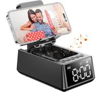 BBL Altavoz Bluetooth portátil Sans Fil, soporte para teléfono móvil plegable y ajustable en altura, funda Bluetooth con sonido envolvente HD con reloj, ideas para hombres Cadeau