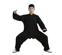 BBLAC 2KEY Artes Marciales Ropa | Unisex Uniforme para Tai Chi y Kung Fu | Tradicional Chino Ropa Está Hecho Leche Seda | Traje Ligero para Meditación y Qigong (A, M)
