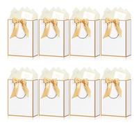 BBLIKE Bolsas de Regalo con asa - 8 Bolsas de Regalo + 8 Tarjetas de felicitación + 10 papel Sydney Paper, bolsas de regalo, Envoltorio de regalo para cumpleaños, regalo, celebración, boda, borde