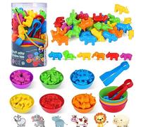 BBLIKE Juguetes de conteo de animales, juguetes Montessori para niños con cuenco, dados, pinzas, clasificación de colores, juguetes educativos de aprendizaje para niños de 2, 3, 4, 5, 6 años (AS89)