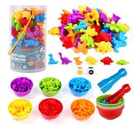 BBLIKE Montessori Toys - Juguetes de matemáticas Montessori de 58 piezas con cuenco, dados, pinzas, juguetes de clasificación para niños de 3, 4, 5 años en adelante