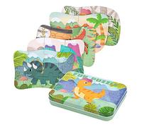 BBLIKE Puzzle Infantil de para niños Rompecabezas de Animales, puzle de 5 imágenes, Adecuado para niños y niñas a Partir de 3, 4 y 5 años (Dinosaurio)