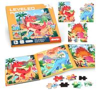 BBLIKE Puzzle Magnético para Niños, Libro Puzzle 3,4,5,6,7 años, Puzzles Montessori para Niños con Dinosaurios, Coches, Animales y Cosas, Juego Viaje