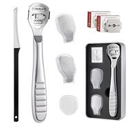 BBLIKE Raspador de pies y escofina de pies, juego de lima de pedicura para el cuidado de los pies, lima de pies muerta, herramientas para el cuidado de los pies con 20 cuchillas de repuesto