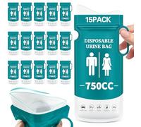 BBLTIFF 15 Piezas Bolsas de Orina Portátil, 750 ml Urinario Portatil Hombre como a Mujeres, Bolsa de Orina de Emergencia, Bolsas de Vómito de Urinario para Camping, Viajes, Atascos, Senderismo