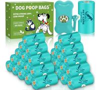 BBLTIFF 24 Rollos/600pcs Bolsas para Caca, Extra Grueso, Fuerte y a Prueba de Fugas Bolsas para Caca de Perro, Bolsas Perro Con Dispensador Bolsas Caca Perr para Excursiones a pie
