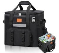 BBLTIFF 40L Bolsa Termica Porta Alimentos, Bolsa Comida Trabajo, Nevera Portatil, con Bandolera, Abrebotellas y Múltiples Bolsillos para Picnics, Trabajo, Camping