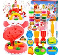 BBLTIFF 51 Piezas Juego de Plastilina, Herramientas Plastilina para Niños Contiene 12 Plastilina y Máquina de Arcilla para Pasteles, Plastilina Moldes, Juego Plastilina para Niños de 3 a 12 Años