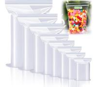 BBLTIFF 800 Pcs Bolsas Zip, 8 Tamaños Hermeticas Ziplock Bags Reutilizable, Bolsas Zip Pequeñas, Bolsas Transparentes, Bolsitas Plastico Transparente Autocierre 100μm, para Guardar Joyas, Alimentos