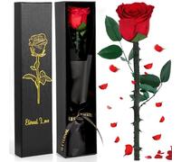 BBLTIFF Rosa Eterna Natural Preservada, Flor Eterna con Una Caja de Regalo, Rosa Eterna Regalos para Mujer, San Valentin Regalos Mujer, Rosas Preservadas para Madre, Novia, Esposa, Amiga